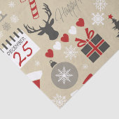 prettige feestdagen tissuepapier (Detail)