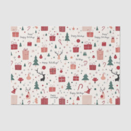 prettige feestdagen tissuepapier