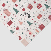 prettige feestdagen tissuepapier (Detail)