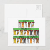 prettige feestdagen tot Medewerker Cartoon Katten (Voorkant / Achterkant)