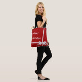 prettige feestdagen tote bag (Op model)