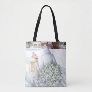 prettige feestdagen tote bag