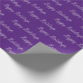 prettige feestdagen touwtekst op paars cadeaupapier (Hoek)