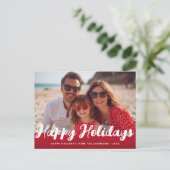 prettige feestdagen trendy Kerstmis fotokaart Briefkaart (Staand voorkant)