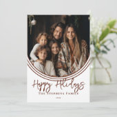 Prettige feestdagen Trendy omgekeerde boog Feestdagenkaart (Staand voorkant)