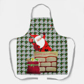 Prettige feestdagen Trendy Silver Santa Claus Schort (Voorkant)