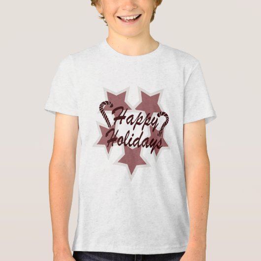 prettige feestdagen Tri-Blend shirt (Voorkant)