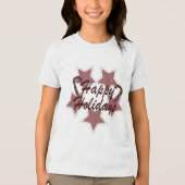 prettige feestdagen Tri-Blend shirt (Voorkant)