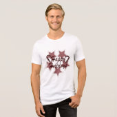 prettige feestdagen Tri-Blend shirt (Voorkant volledig)