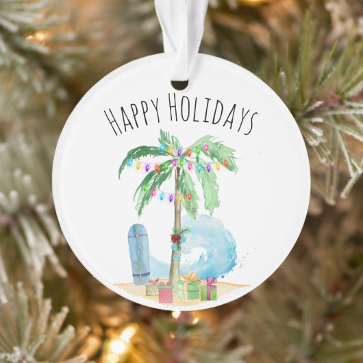 Prettige feestdagen Tropical Christmas Palm Tree B Ornament (Boom)