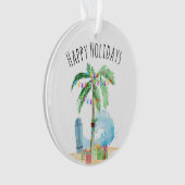 Prettige feestdagen Tropical Christmas Palm Tree B Ornament (voorkant)