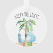 Prettige feestdagen Tropical Christmas Palm Tree B Ornament (voorkant)