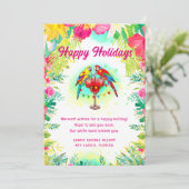 Prettige feestdagen Tropisch Feestdagenkaart (Staand voorkant)
