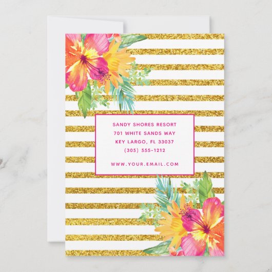 Prettige feestdagen Tropisch Feestdagenkaart (Achterkant)