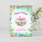 Prettige feestdagen Tropisch Feestdagenkaart (Staand voorkant)