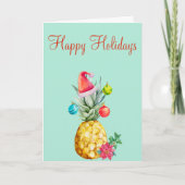 prettige feestdagen Tropische anananas Waterverf (Voorkant)