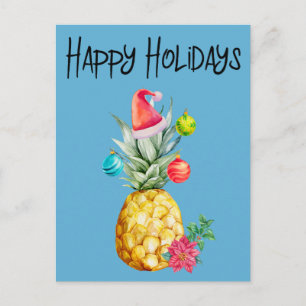 Prettige feestdagen Tropische ananas kerst Briefkaart