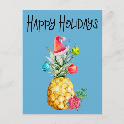 Prettige feestdagen Tropische ananas kerst Briefkaart (Voorkant)