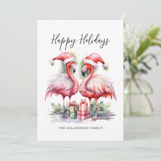 Prettige feestdagen Tropische Kerst Feestdagenkaart (Staand voorkant)