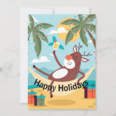 prettige feestdagen Tropische Rudolph Feestdagenkaart (Voorkant)