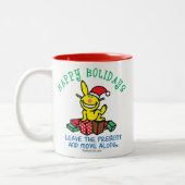 prettige feestdagen tweekleurige koffiemok (Links)