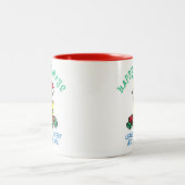 prettige feestdagen tweekleurige koffiemok (Center)