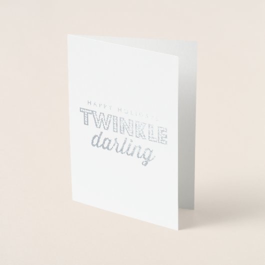 prettige feestdagen Twinkle Darfur Folie Kaarten (Voorkant)