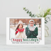 Prettige feestdagen Typewriter Font Feestdagenkaart (Staand voorkant)