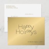 prettige feestdagen typografie eenvoudig modern go (Voorkant / Achterkant)