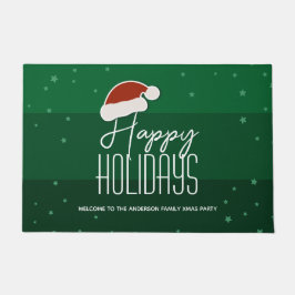 Prettige feestdagen Typografie Kerstfeest Welkom Deurmat