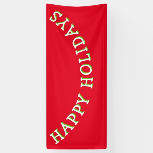 Prettige feestdagen Typografische witte rode kerst Spandoek (Verticaal)