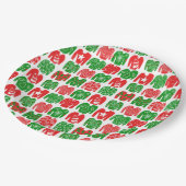 Prettige feestdagen Ugly Christmas Sweater Schatti Papieren Bordje (Gekanteld)