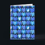 prettige feestdagen Ugly Hannukah Sweater Kaart<br><div class="desc">wenskaart met een leuk patroon aan de voorkant. Voeg of geef uw eigen tekst aan de binnenkant van de kaart toe uit. Bekijk mijn winkel voor meer kleuren,  patronen en design met kaarten plus overeenkomende objecten!</div>