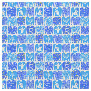 prettige feestdagen Ugly Hannukah Sweater Pattern Stof