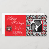 Prettige feestdagen Uit de Newly Weds kerst Kaart (Voorkant / Achterkant)