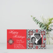 Prettige feestdagen Uit de Newly Weds kerst Kaart (Staand voorkant)