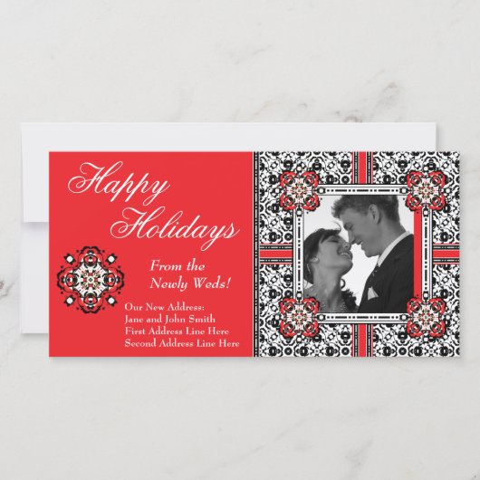 Prettige feestdagen Uit de Newly Weds kerst Kaart (Voorkant)