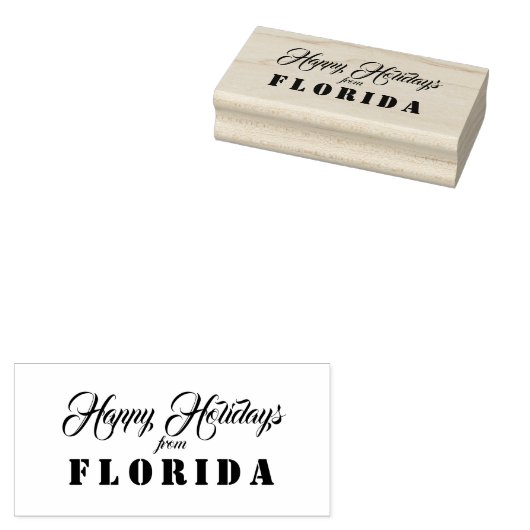 Prettige feestdagen uit Florida Rubberstempel (Gestempeld)