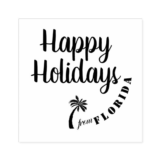 Prettige feestdagen uit Florida Rubberstempel (Afrduk)