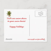 Prettige feestdagen Uit Florida, Sneeuwman, palmbo (Achterkant)