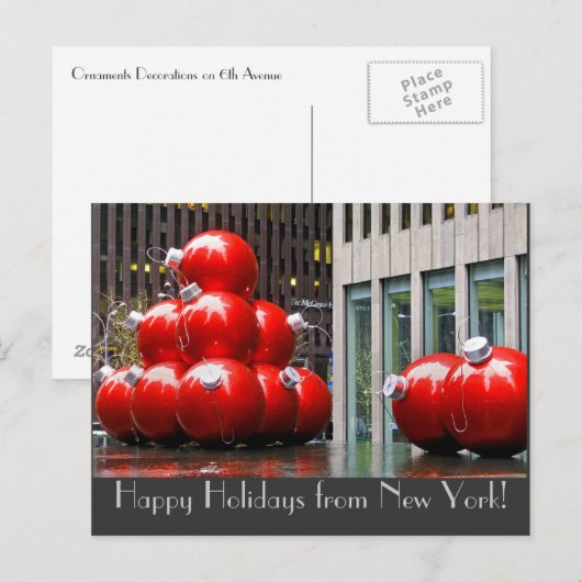 prettige feestdagen uit New York Briefkaart (Voorkant / Achterkant)