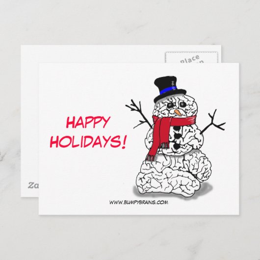 prettige feestdagen uit Snowbrain (Voorkant / Achterkant)