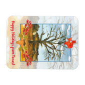 prettige feestdagen uit Texas Longhorn Magneet (Horizontaal)