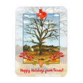 prettige feestdagen uit Texas Longhorn Magneet (Verticaal)
