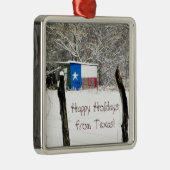 prettige feestdagen uit Texas Metalen Ornament (Rechts)