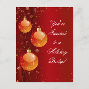 prettige feestdagen uitnodiging briefkaart
