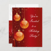 prettige feestdagen uitnodiging briefkaart (Voorkant / Achterkant)