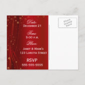 prettige feestdagen uitnodiging briefkaart (Achterkant)