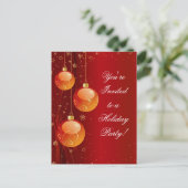 prettige feestdagen uitnodiging briefkaart (Staand voorkant)