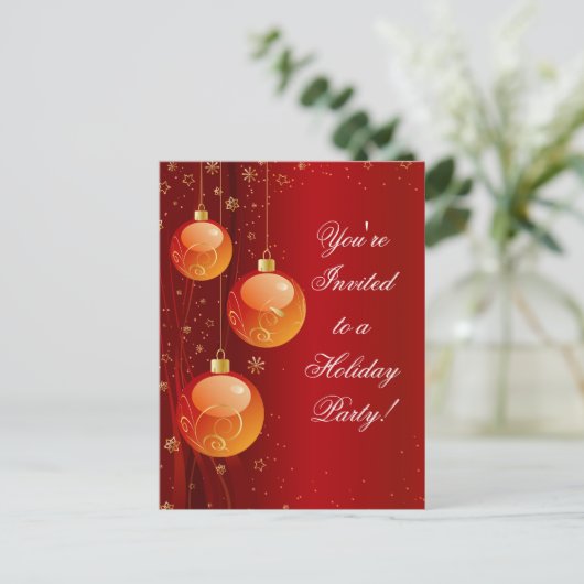 prettige feestdagen uitnodiging briefkaart (Staand voorkant)